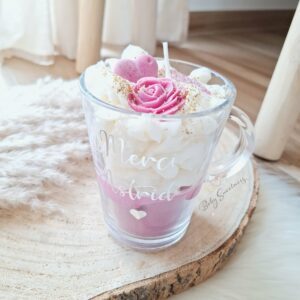 Bougie gourmande parfumée fleur d'amour