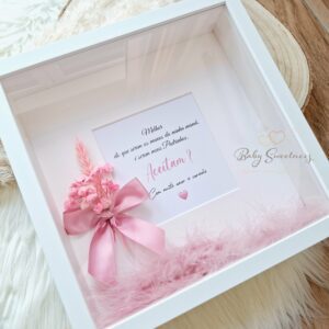 Cadre 3D bouquet de fleurs séchées