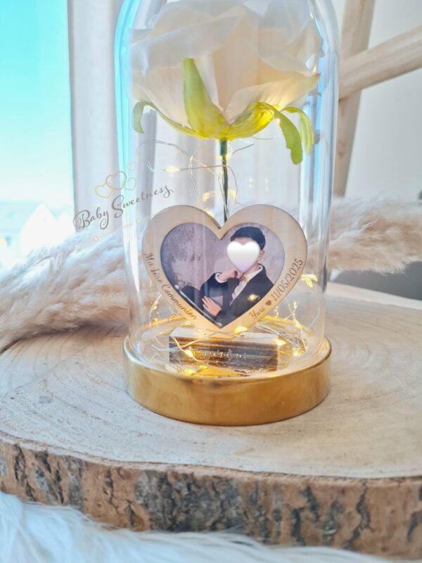 Cloche en verre rose éternelle – Image 2