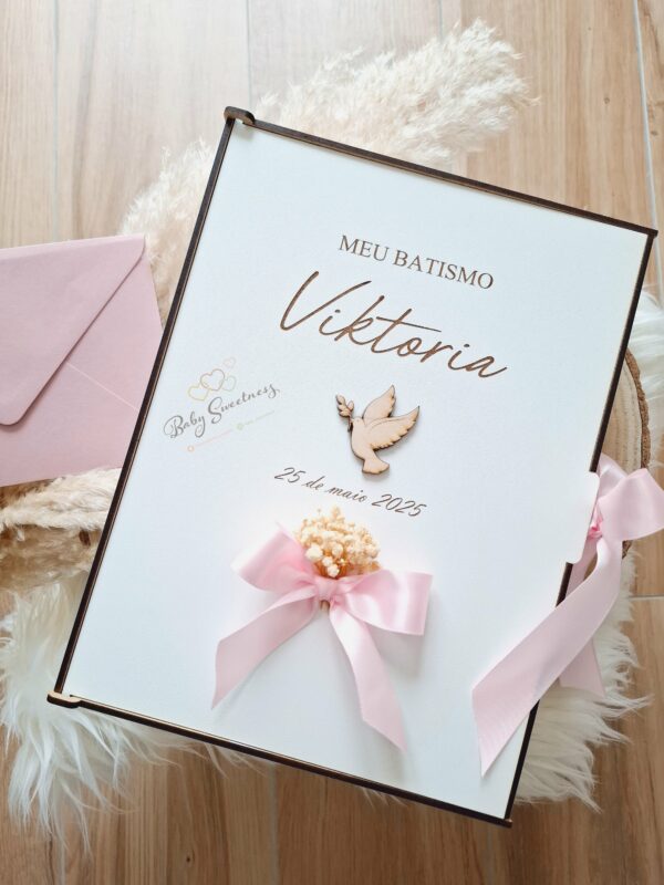 Urne à enveloppes en bois personnalisée – Image 4