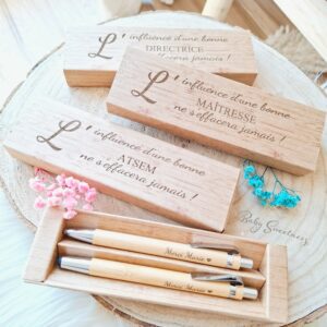 Coffret stylo et porte-mine en Bambou