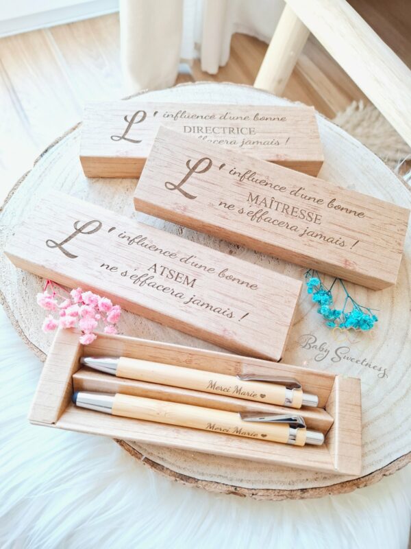 Coffret stylo et porte-mine en Bambou