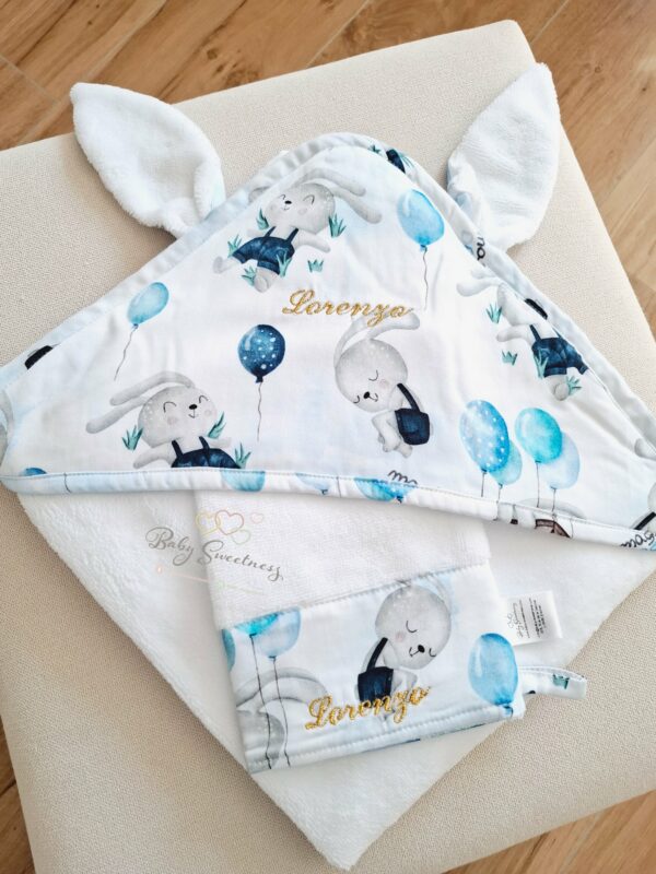 Cape de bain et gant de toilette – Image 3