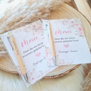 Stylo avec carte personnalisée
