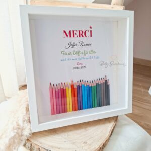 Cadre 3D crayons de couleur