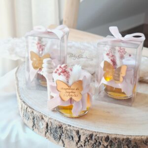 Pots de miel fleurs séchées