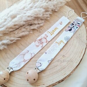 Attache tétine en tissu