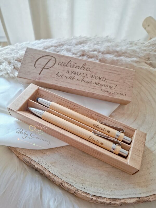 Coffret à stylo et porte-mines en Bambou
