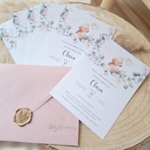 Invitation simple avec enveloppe + cachet en cire