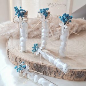 Fioles à dragées fleurs séchées