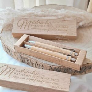 Coffret à stylo et porte-mines en Bambou