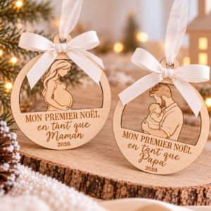 Boule de Noël futurs parents