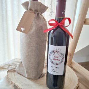 Bouteille de vin de Noël personnalisée