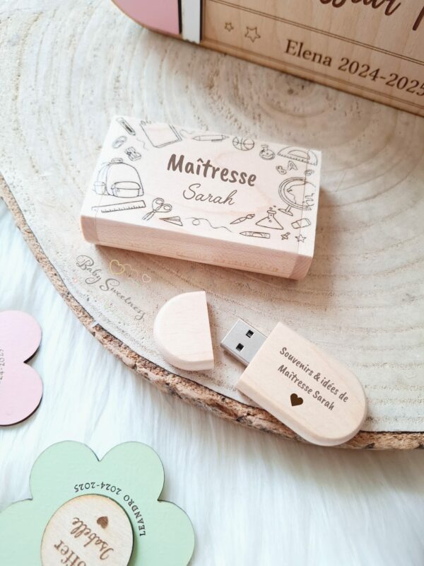 Clé USB personnalisée avec boîte en bois