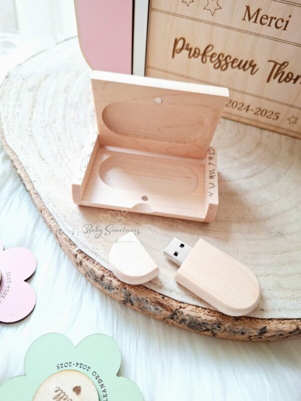 Clé USB personnalisée avec boîte en bois – Image 2