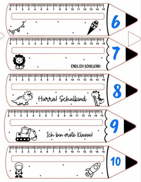 Règle enfant crayon personnalisée – Image 3