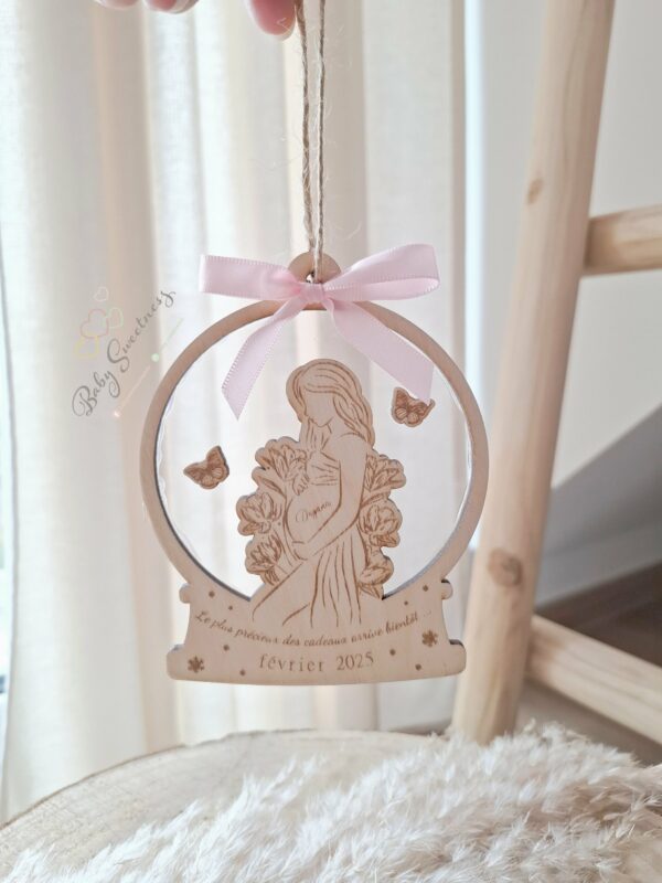 Boule de Noël Femme enceinte transparente