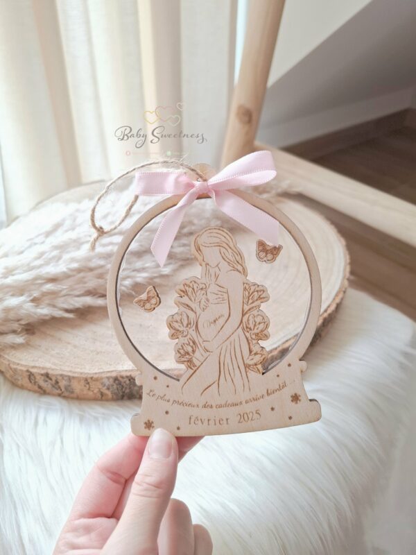 Boule de Noël Femme enceinte transparente – Image 2