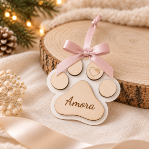 Boule de Noël Patte d'animal