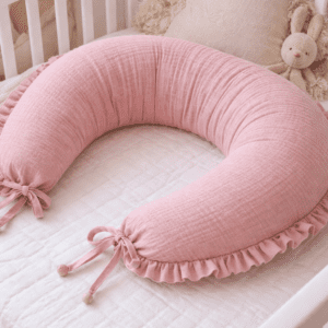Coussin d'allaitement à volants + housse