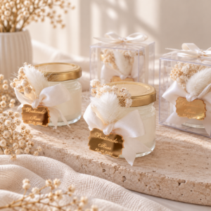 Bougies parfumées avec boîte