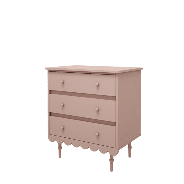 Commode à trois tiroirs rose – Image 2