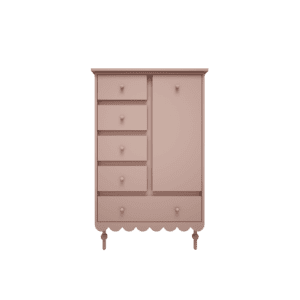 Commode haute rose