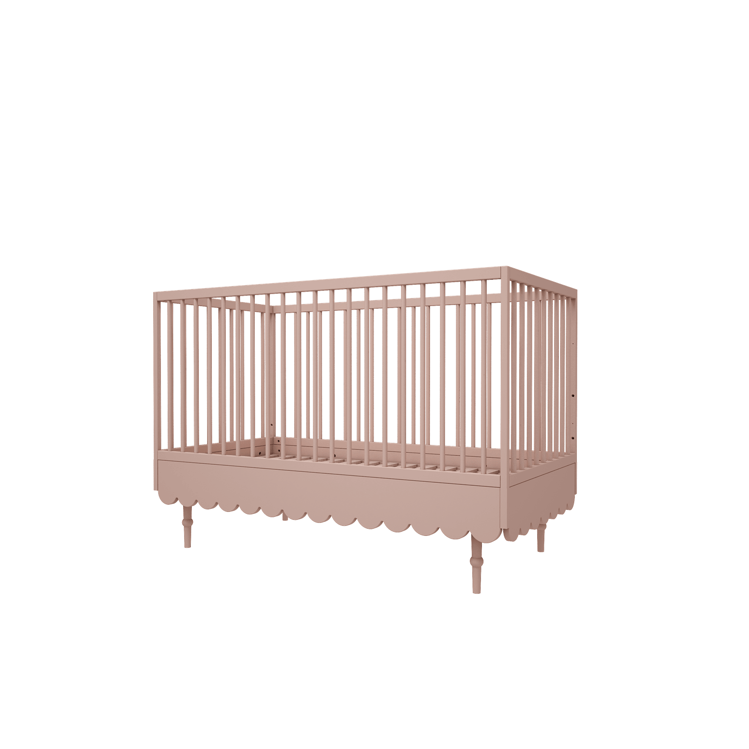 Lit bébé évolutif 70 x 140 cm rose