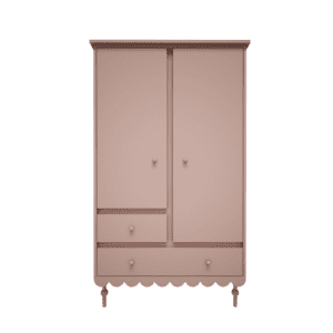Armoire rose à deux portes