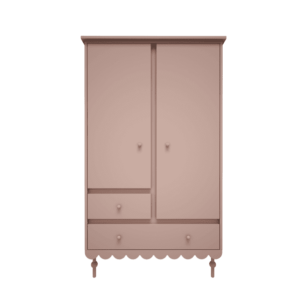 Armoire rose à deux portes