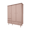 Armoire rose à trois portes – Image 2