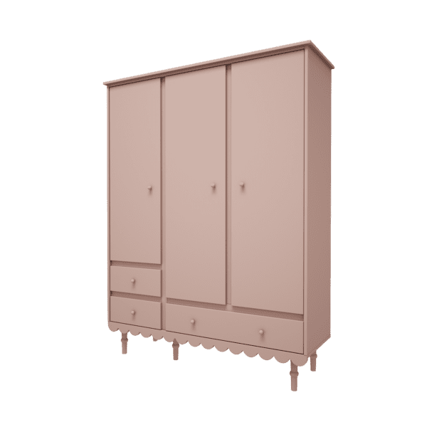 Armoire rose à trois portes – Image 2