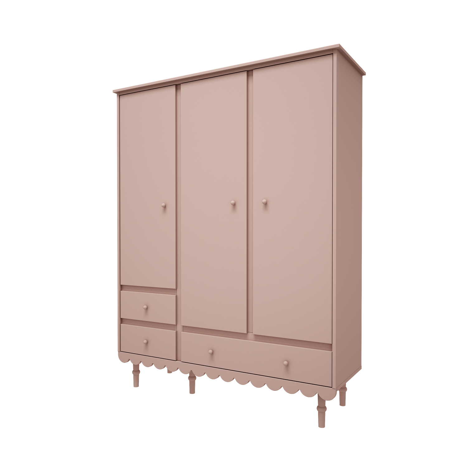 Armoire rose à trois portes – Image 2