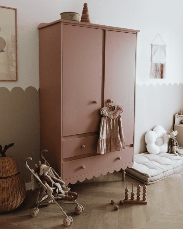 Armoire rose à deux portes – Image 3