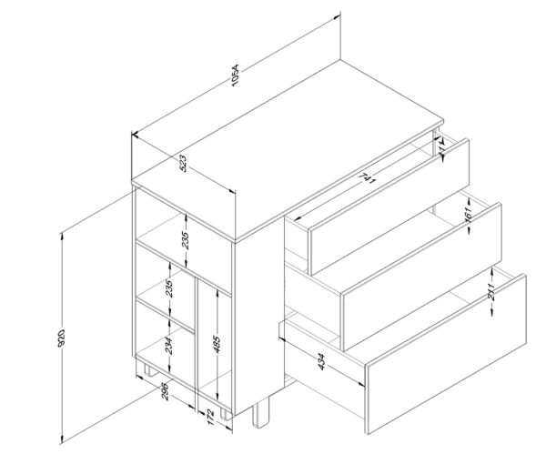 Commode Cachemire / Bibliothèque – Image 10