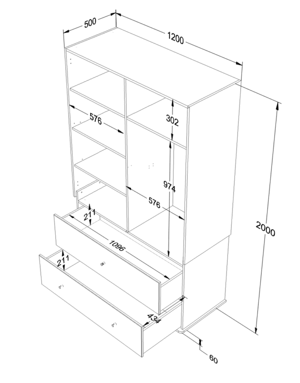 Armoire Bloom grand cachemire – Image 6