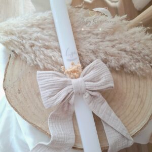 Bougie de Baptême feuille personnalisée