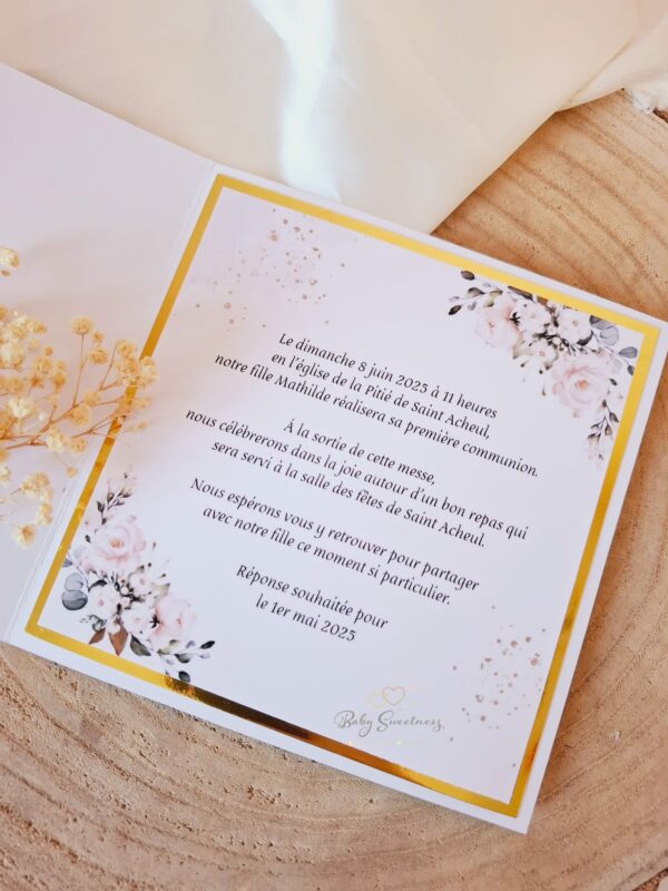 Invitation carte fille – Image 4