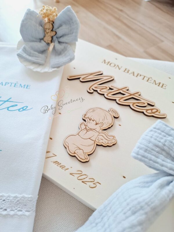 Coffret de Baptême petit ange garçon – Image 2