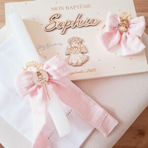 Coffret de Baptême petit ange fille
