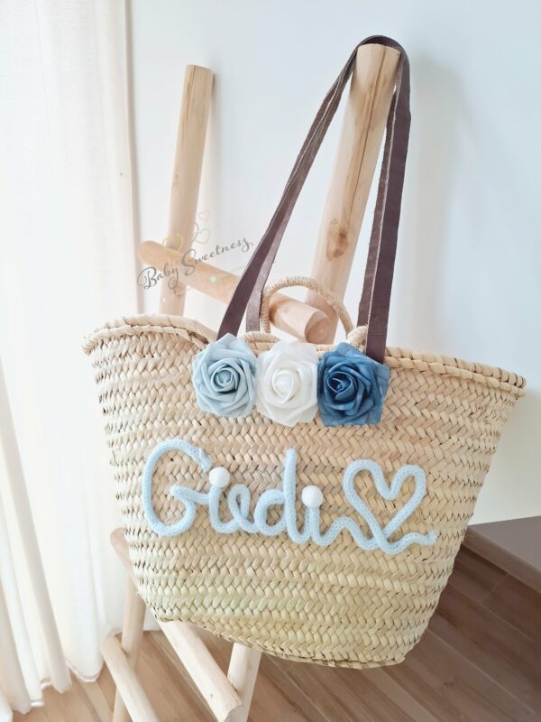 Panier en osier fleurs – Image 5