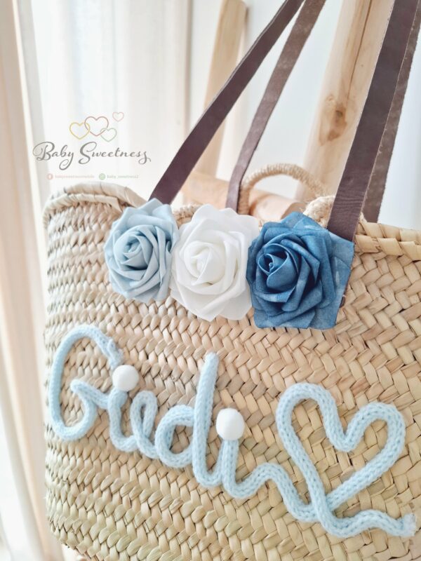Panier en osier fleurs – Image 6