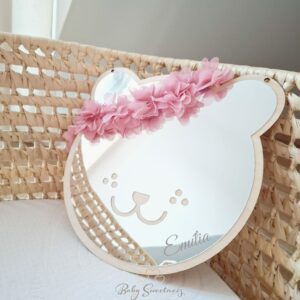 Miroir ourson douce pétales