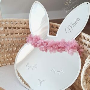 Miroir lapin douce pétales