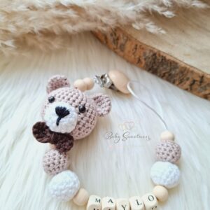 Attache tétine ourson