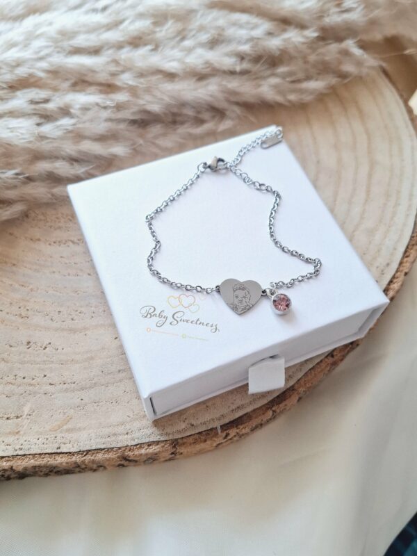 Bracelet cœur pierre de naissance – Image 3