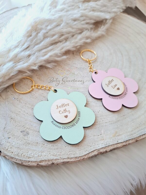 Porte-clés fleur personnalisés – Image 4