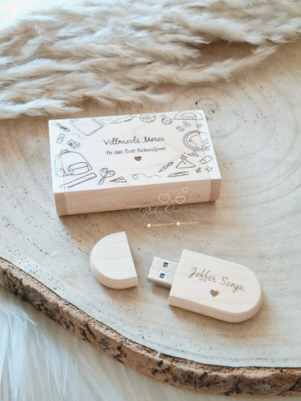 Clé USB personnalisée avec boîte en bois – Image 3