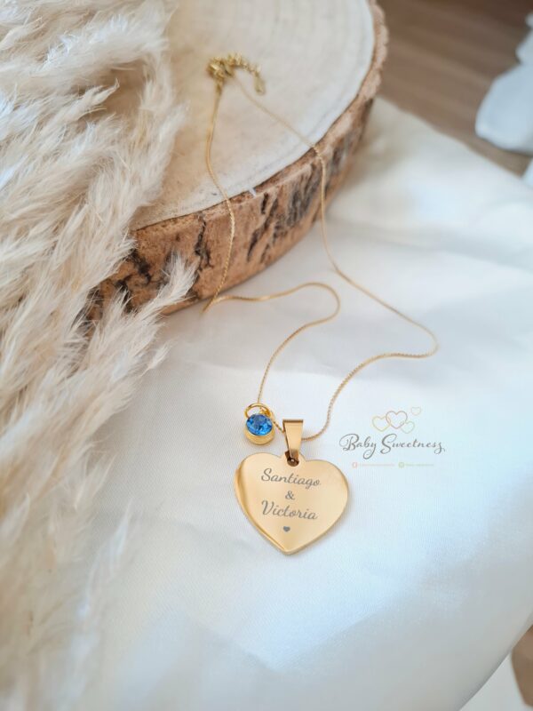 Collier cœur pierre de naissance – Image 4