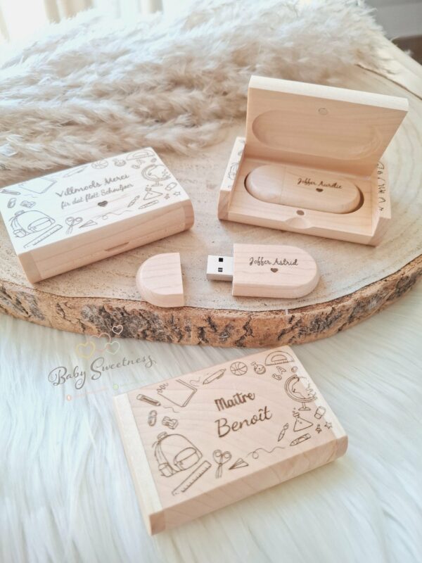 Clé USB personnalisée avec boîte en bois – Image 2